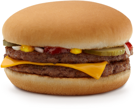 [view Image] - Mc Double Cheeseburger (444x507), Png Download