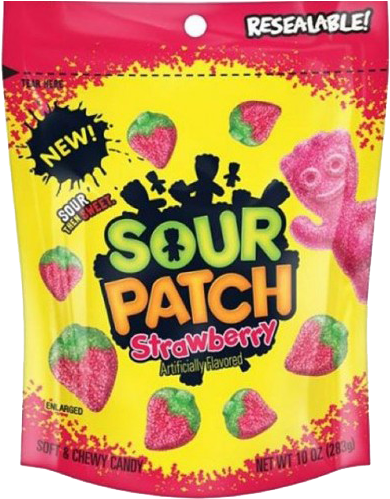 Sour Patch Kids Strawberry 283gram - Sour Patch Kids Strawberry (500x500), Png Download