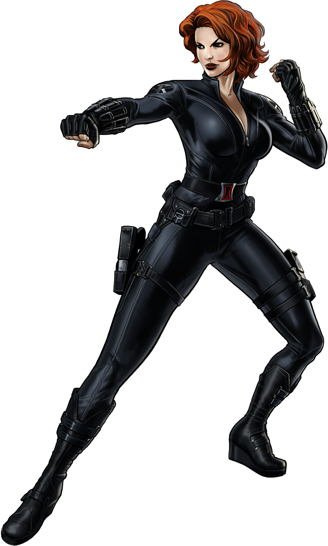 No Caption Provided No Caption Provided - Black Widow Marvel Cartoon (1099x1832), Png Download