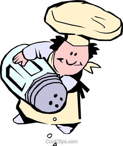 Cartoon Chef With Salt Shaker Royalty Free Vector Clip - Definition Of Neutral Substance (403x480), Png Download
