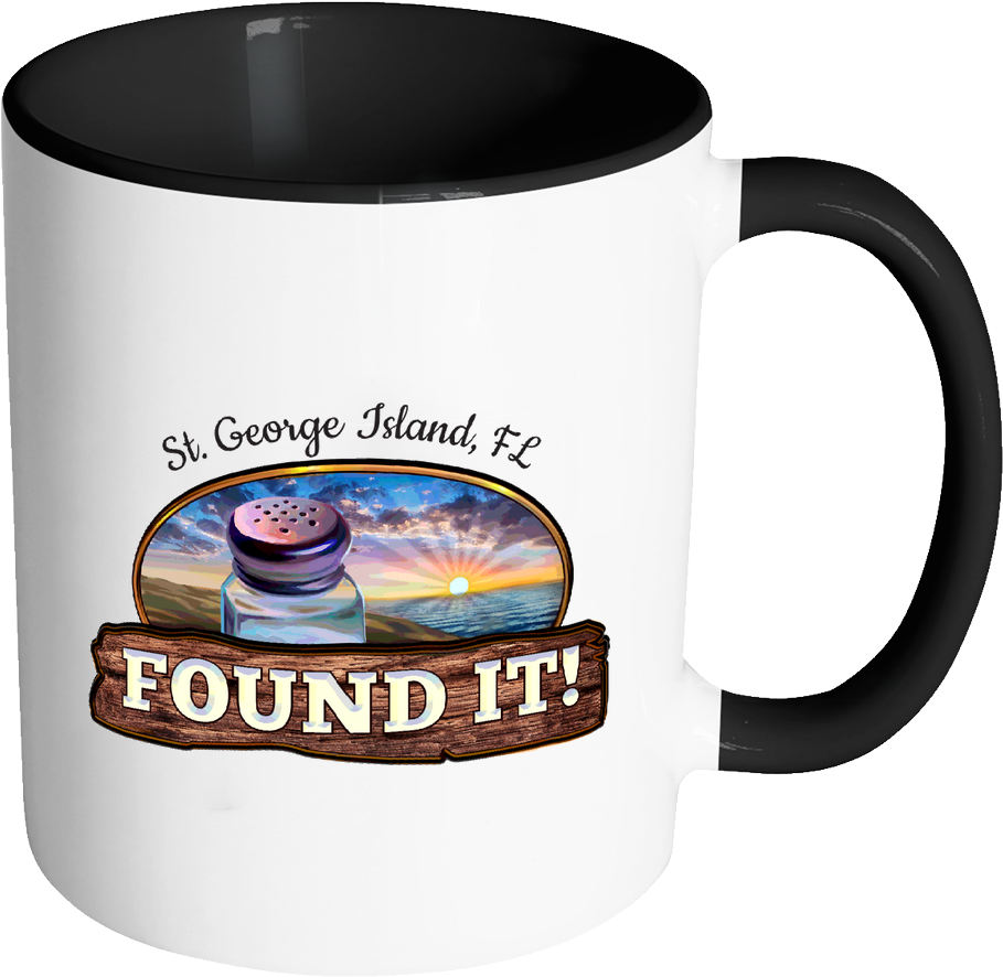 George Island Fl Coffee Mug, "found It" Salt Shaker - Birthday Cup For Wife (1024x1024), Png Download
