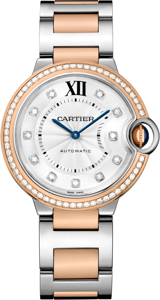 Ballon Bleu De Cartier Watch36 Mm, 18k Pink Gold And (546x1024), Png Download