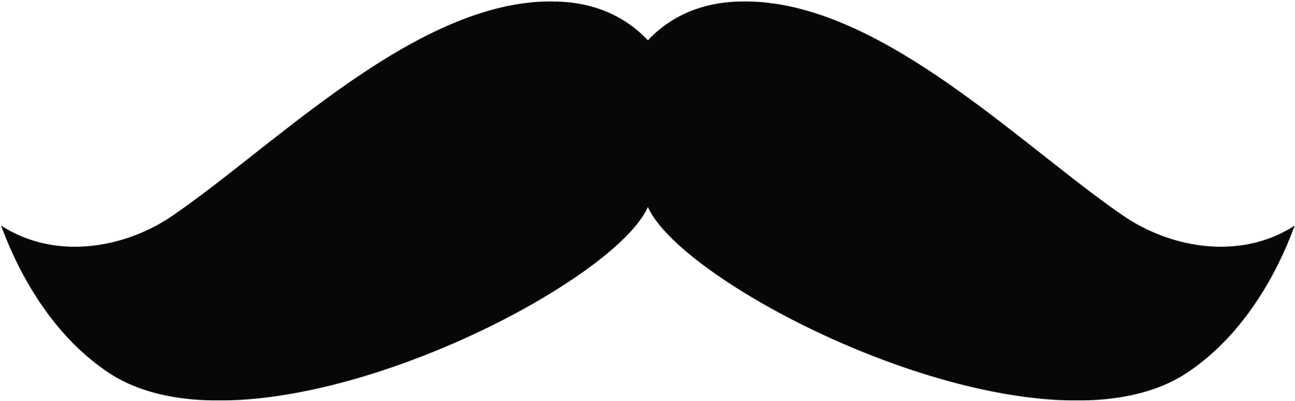 Mustache Png Image - Mustache Png Dibujo (2000x979), Png Download