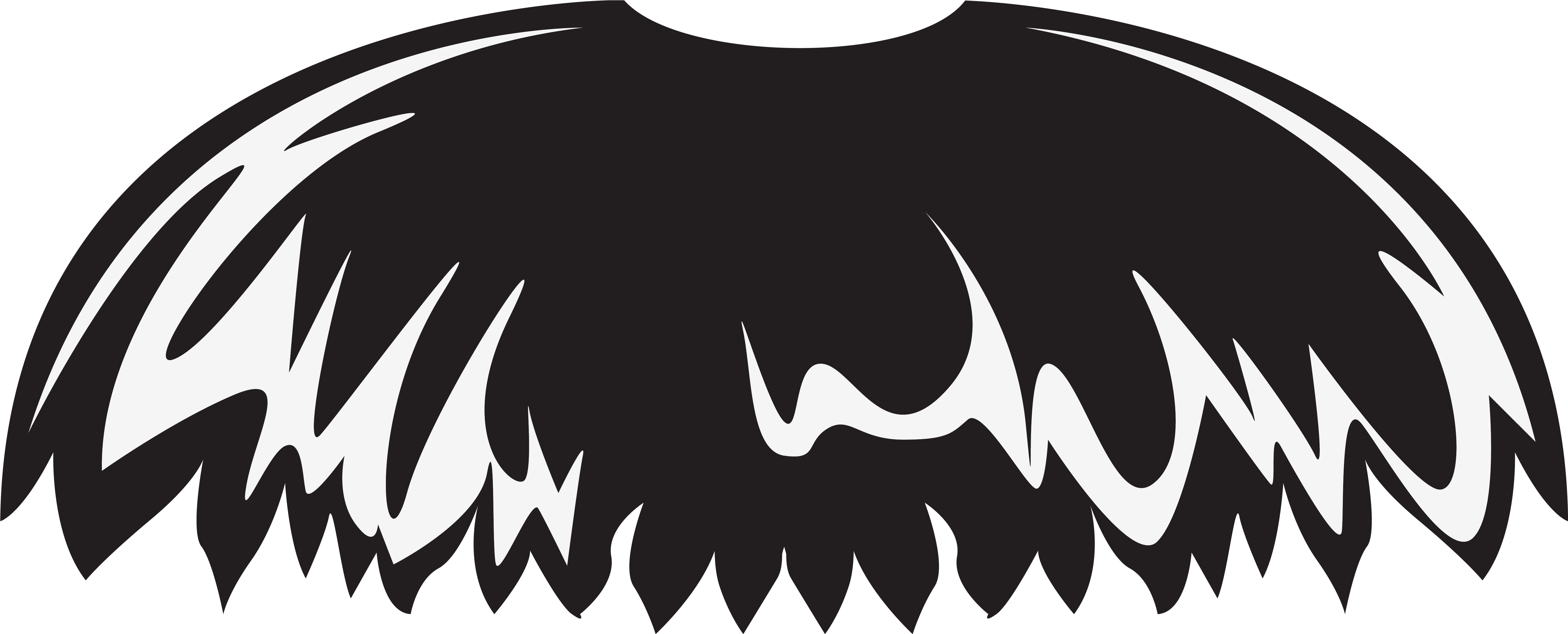 Free Clipart Mustaches (5919x2488), Png Download