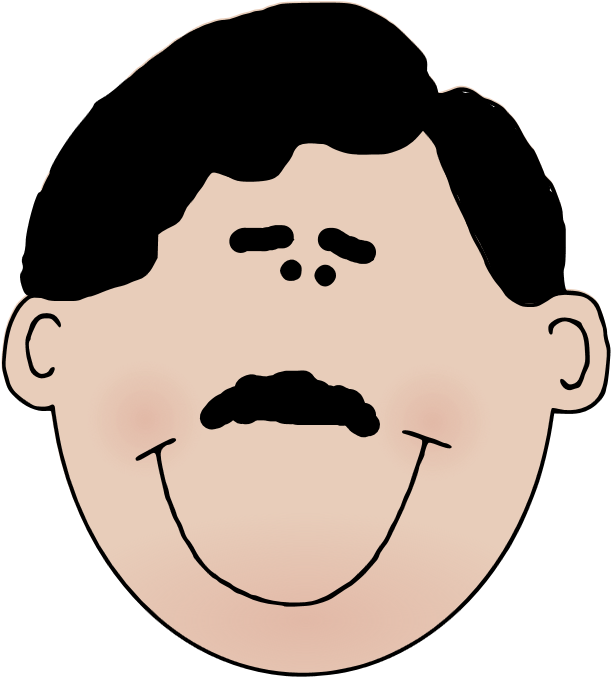 George - Father Cartoon Black Hair (1184x691), Png Download