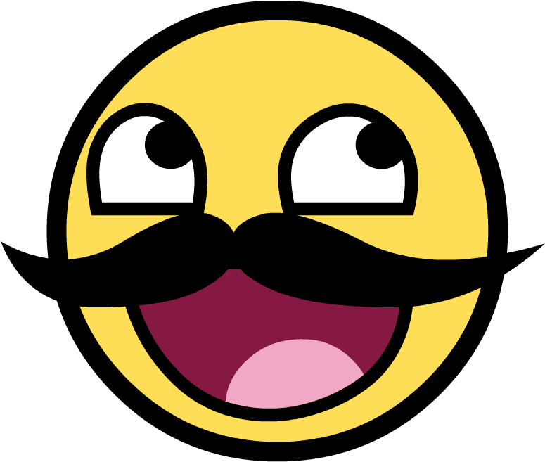 Mustache - Awesome Face With Mustache (800x800), Png Download
