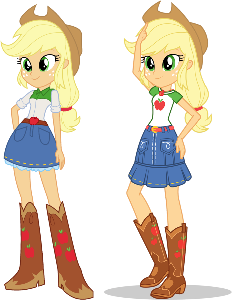 Watercolor Girls Png Clipart Source - My Little Pony Equestria Girls Applejack (1024x1024), Png Download