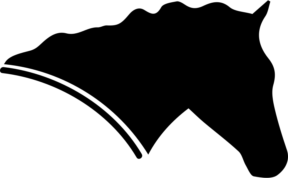 Horse Head Side View Facing The Right Silhouette Comments - Scalable Vector Graphics (980x608), Png Download