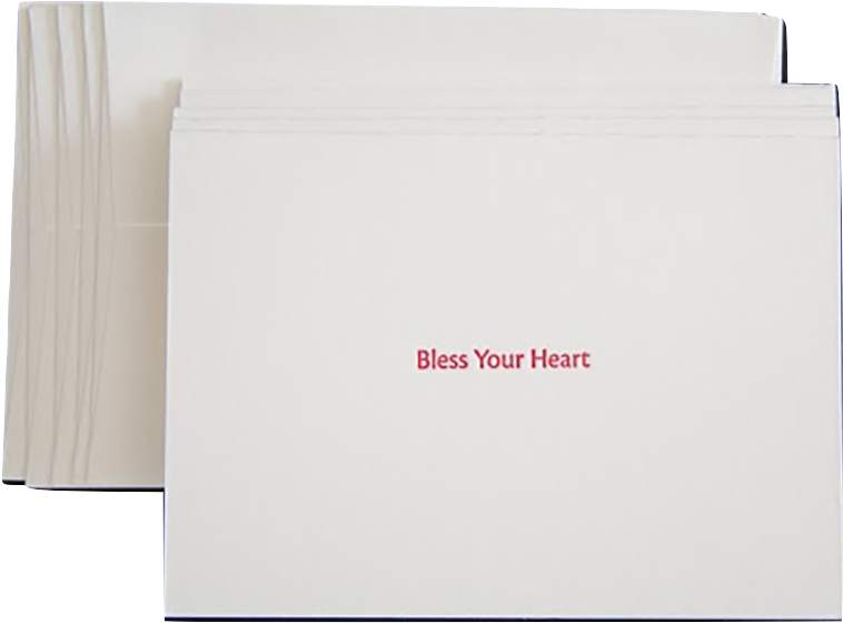 Bless Your Heart Note Cards - Construction Paper (831x613), Png Download