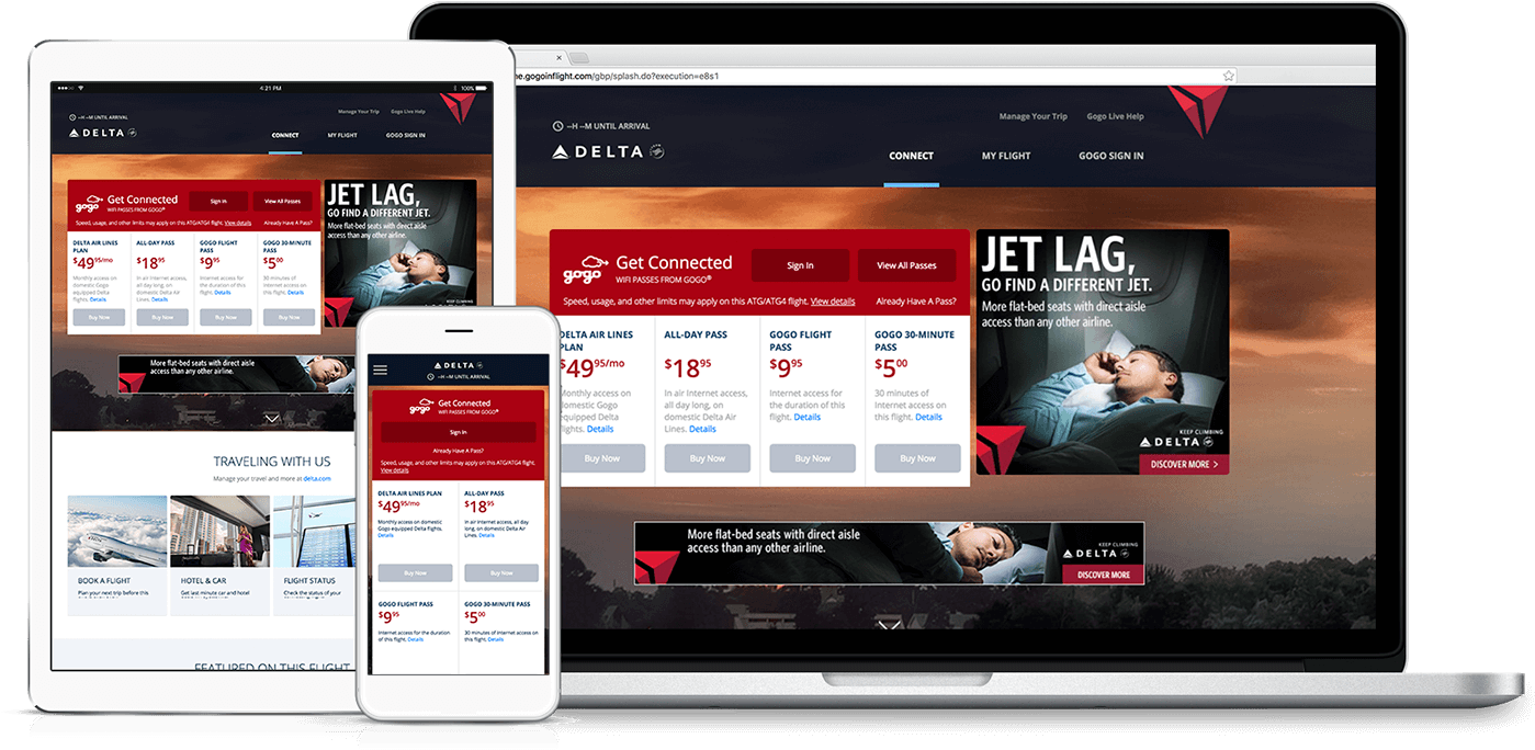 Delta Air Lines Custom Portal - Delta Air Lines (1406x687), Png Download