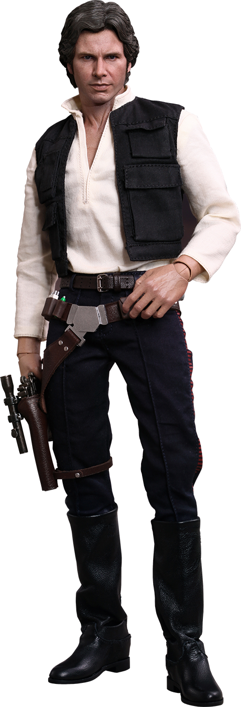 Han Solo - Hot Toys Han Solo Sixth Scale Figure (480x1406), Png Download