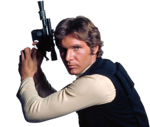 Han Solo, Harrison Ford, And Starwars Image - Dl 44 Han Solo (500x425), Png Download