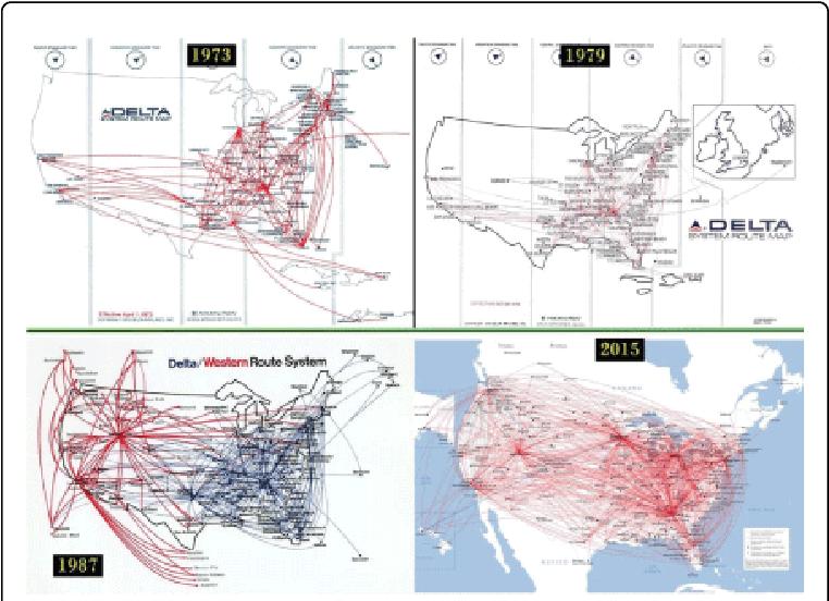 Historic Delta Airlines Route Map - Delta Air Lines (769x555), Png Download