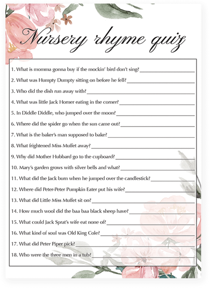 Watercolor Flower Baby Games By Littlesizzle - Baby Shower (819x1024), Png Download