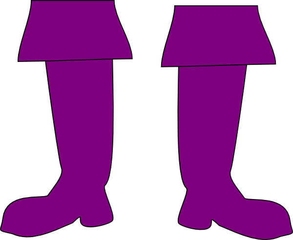 Boots Clipart Purple Shoe - Clip Art Purple Boots (600x492), Png Download