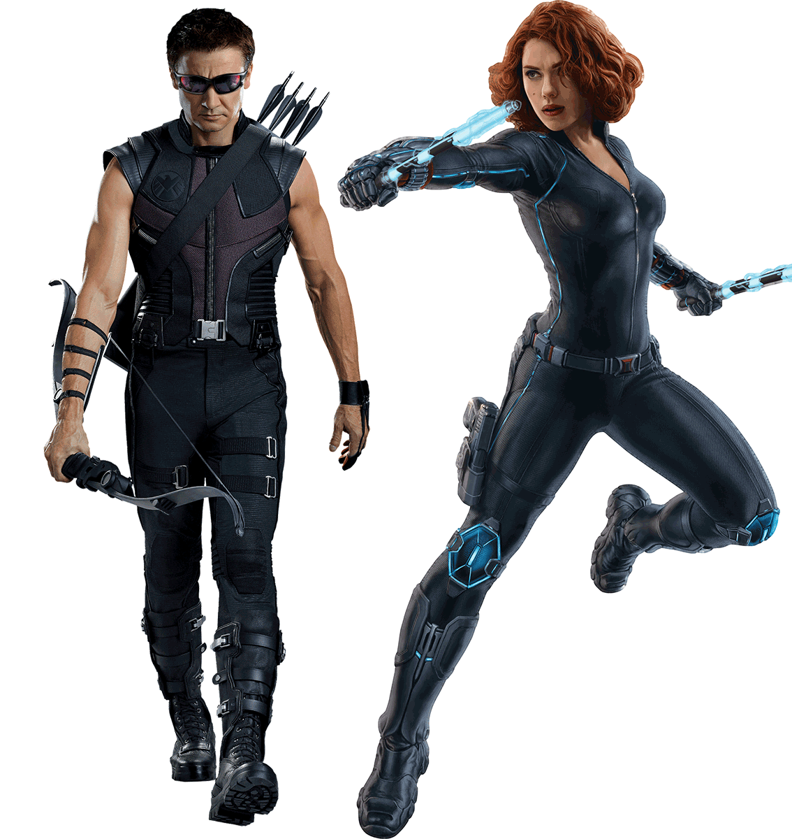 Black Widow Hawkeye Png - Black Widow Age Of Ultron (1134x1200), Png Download
