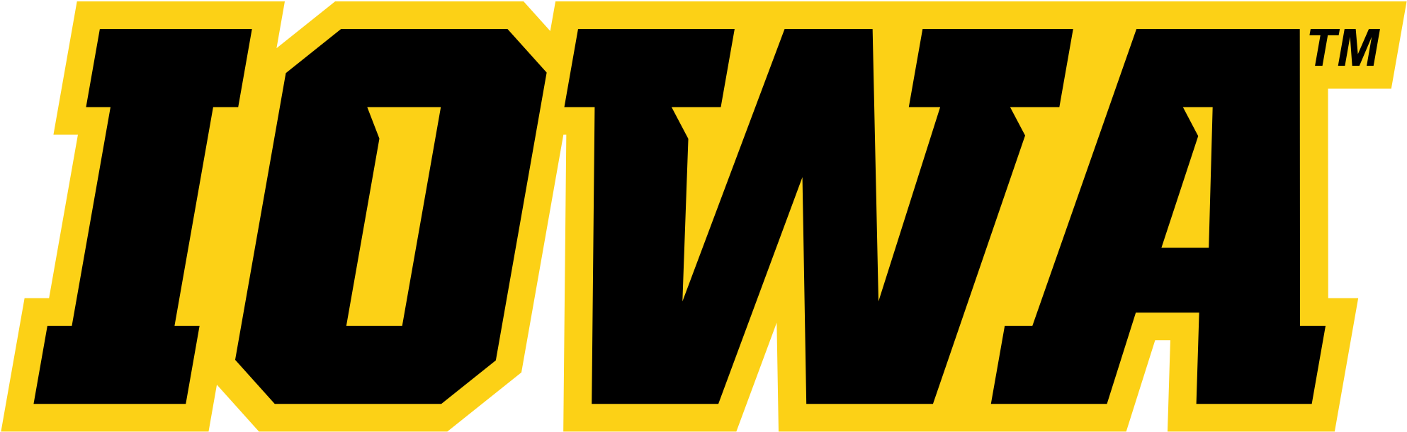 Iowa Hawkeyes Wordmark - Iowa Hawkeyes Transparent Logo (1280x401), Png Download