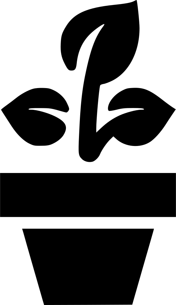 Potted Plant - - Flower Pot Icon Png (566x980), Png Download