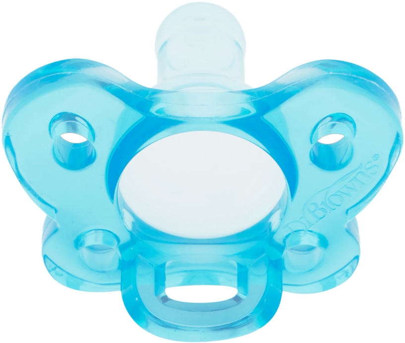 Transparent Pacifier Butterfly Clip Freeuse Download - Dr. Brown's Silicone Pacifier Boys (1024x1024), Png Download