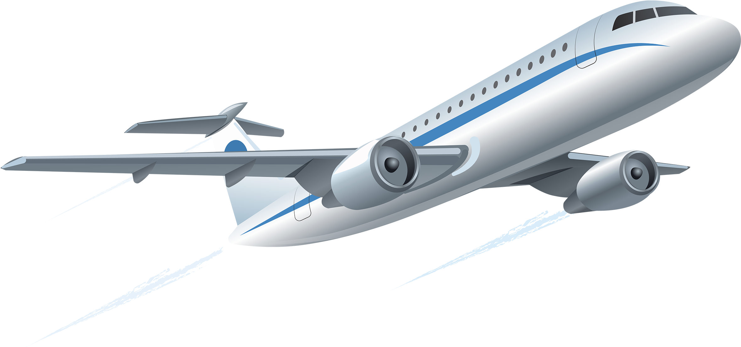 Airplane Png Clipart - Aircraft Png (2500x1172), Png Download
