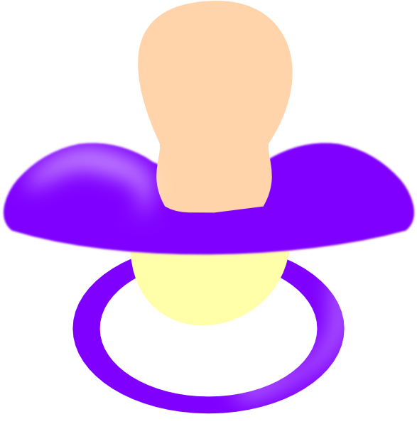 Purple Pacifier Clip Art - Pacifier Clip Art (600x598), Png Download