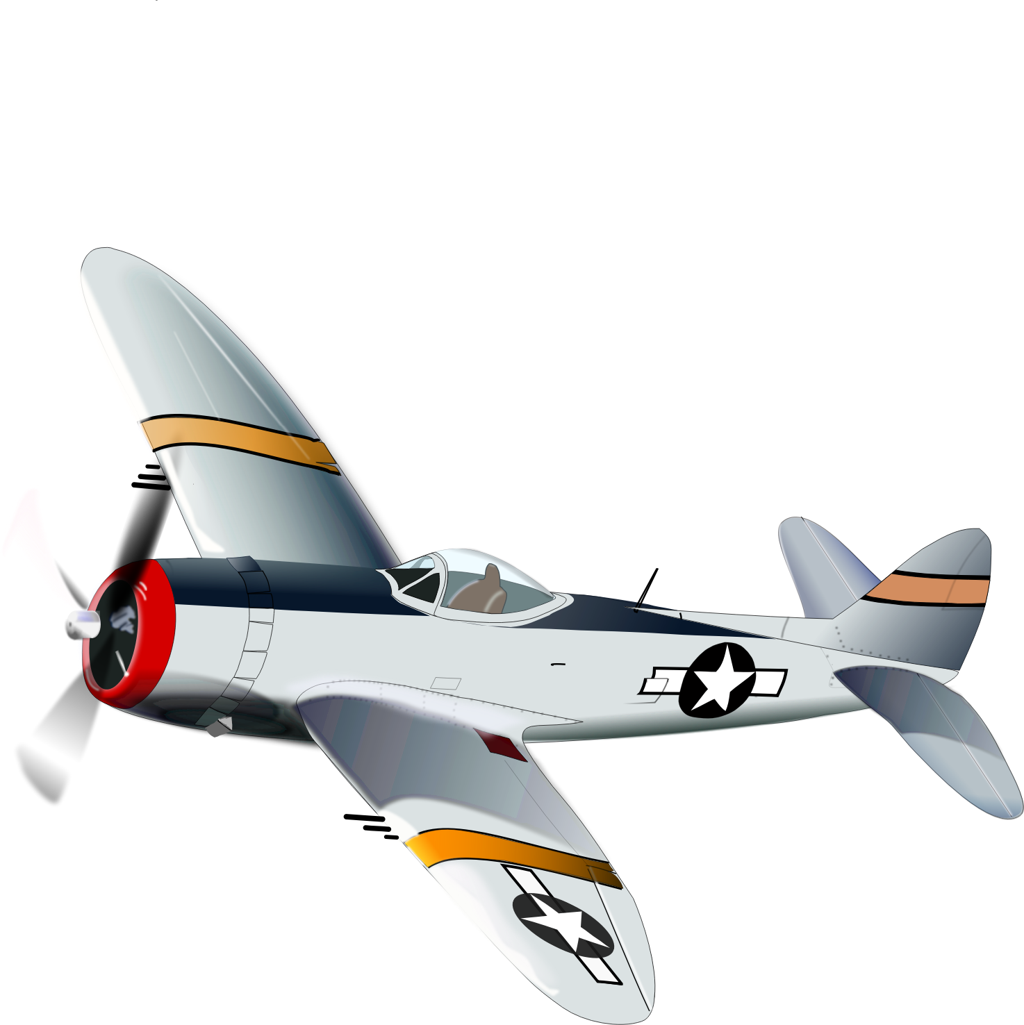 Jet Fighter Clipart Ww2 Plane - Navy Planes Clip Art (1474x1476), Png Download