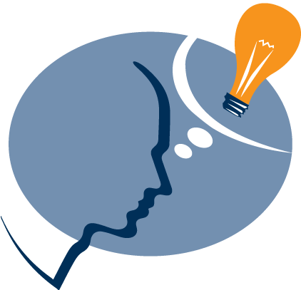 Illustration Of A Person Thinking With A Light Bulb - Thought (440x424), Png Download