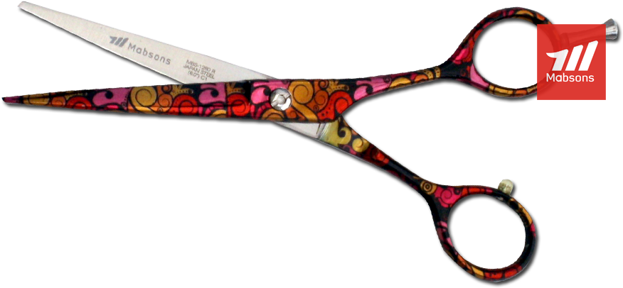 Printed Hair Scissors - Scissors (1148x430), Png Download