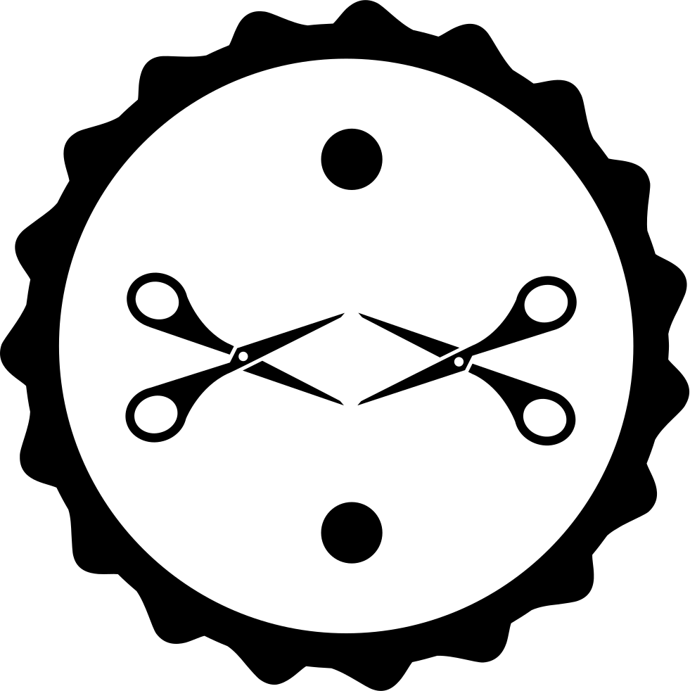 Scissors Couple In Hair Salon Badge Comments - Tesoura E Navalhete Png Desenho (981x982), Png Download