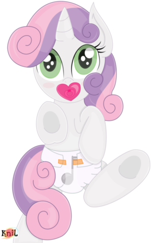 Sweetie Heart Pacifier And Diapers - Diaper (308x480), Png Download