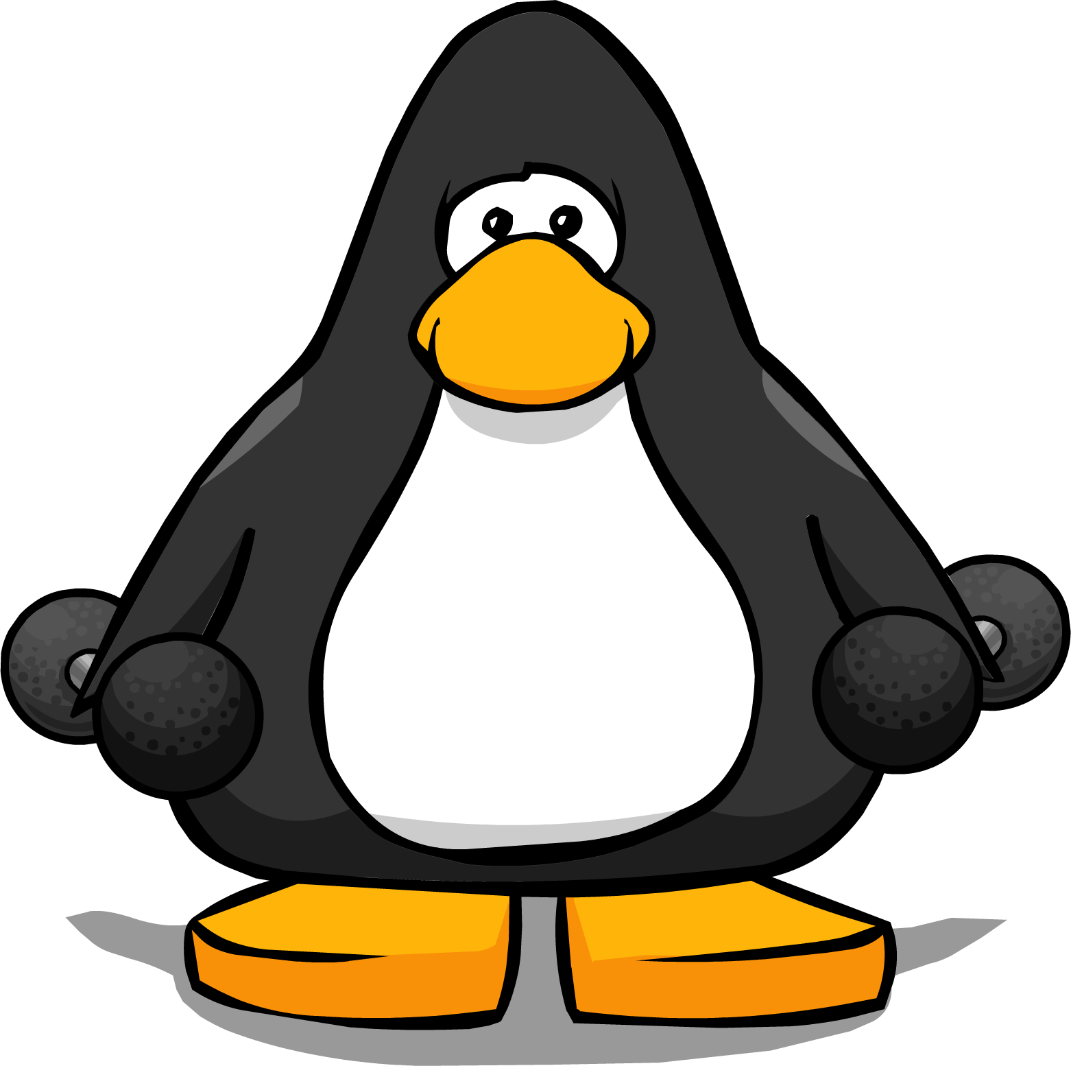 Dumbbells Pc - Club Penguin Black Penguin (1562x1554), Png Download