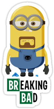 Breaking Bad Minion Sticker By Noaddedsugar ~ Breaking - Minion Breaking Bad (375x360), Png Download