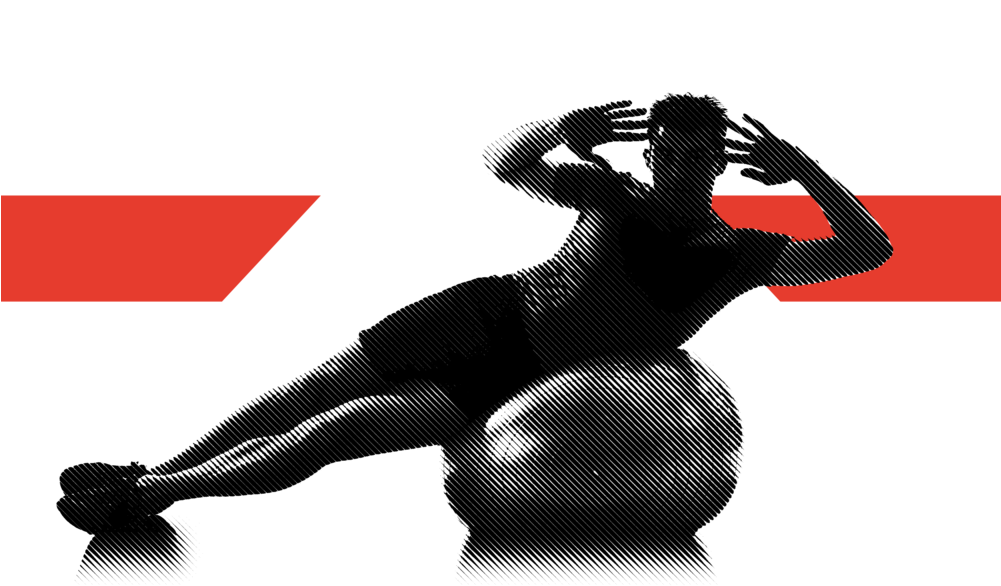 Man Doing Side Crunch On Exercise Ball - Exercise Ball (1000x667), Png Download