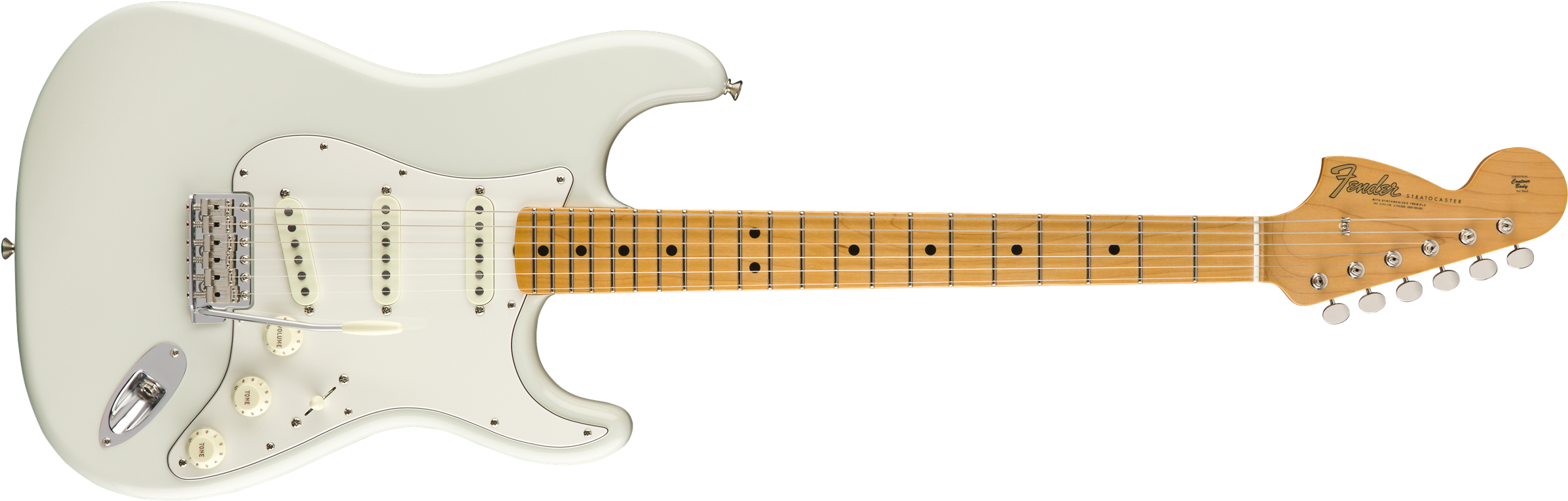 Fender Stratocaster American Standard White (886x300), Png Download