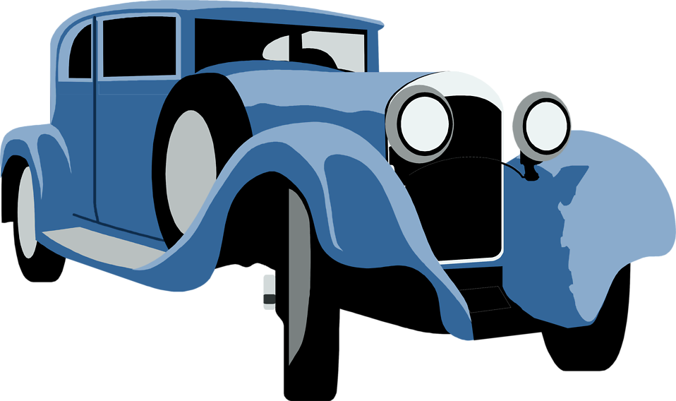 Car Antique - Vintage Car Illustration Png (958x568), Png Download
