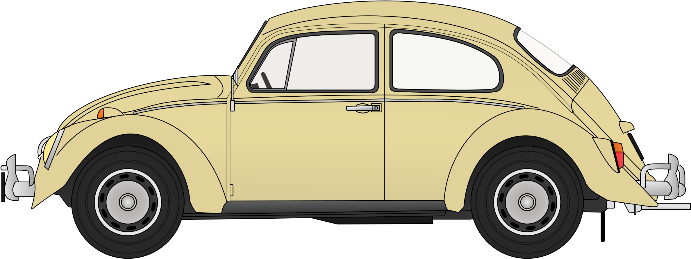 Vector Graphics,free Illustrations - Volkswagen Beetle Clip Art (500x250), Png Download