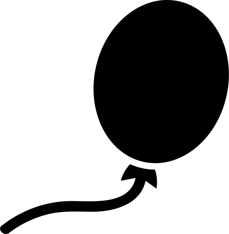 Balloon Black Oval Shape - Globo Negro Dibujo Png (958x980), Png Download