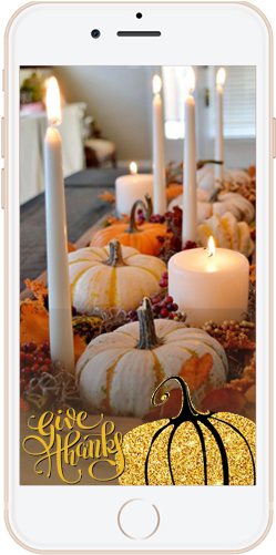 Give Thanks - Fall Centerpiece (500x500), Png Download