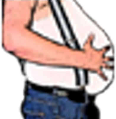 Fat Guy Rules - Cartoon (400x400), Png Download