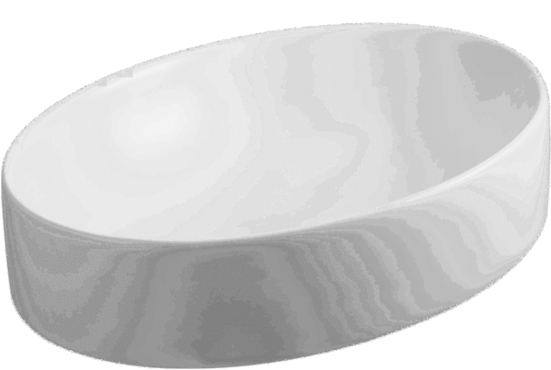 Chalice Oval Vessel Basin - Ceramic (550x550), Png Download