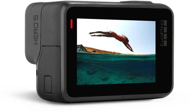 Gopro Hero5 Black - Gopro Hero5 Black Action Camera (696x387), Png Download