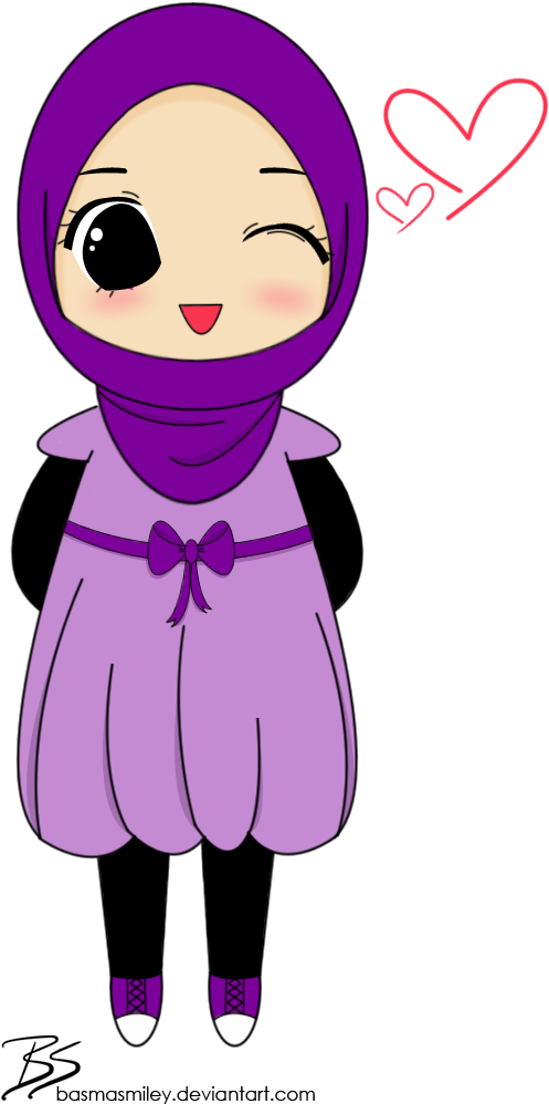 Female Muslim Chibi By ~basmasmiley On Deviantart Chibi - Funny Shayari In Hindi On Friends (534x1001), Png Download