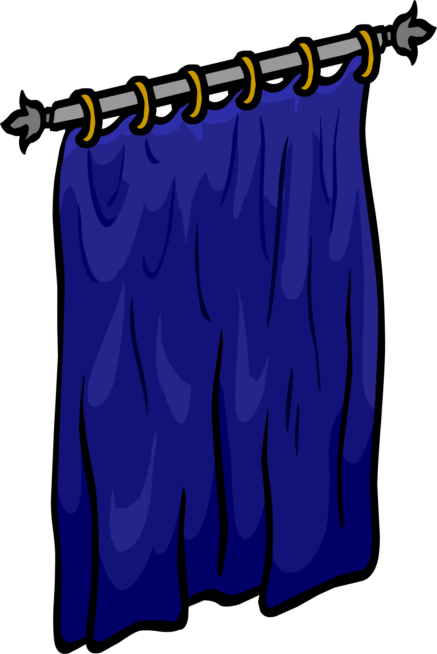 Blue Curtain Sprite 001 (1499x2241), Png Download