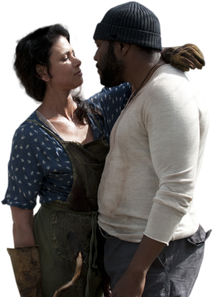Maggie Greene, Beth Greene, Scott Wilson, Laurie Holden, - Twd Tyreese And Karen (800x999), Png Download
