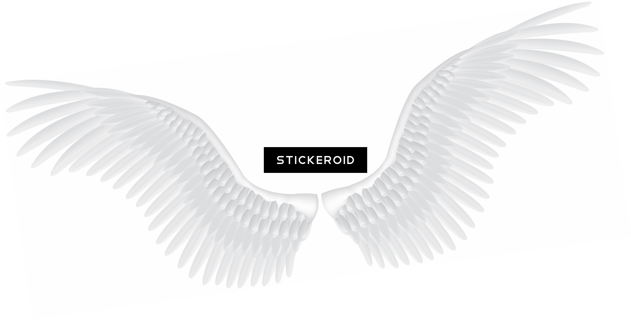 White Angel Wings Fantasy Religion (2198x1116), Png Download