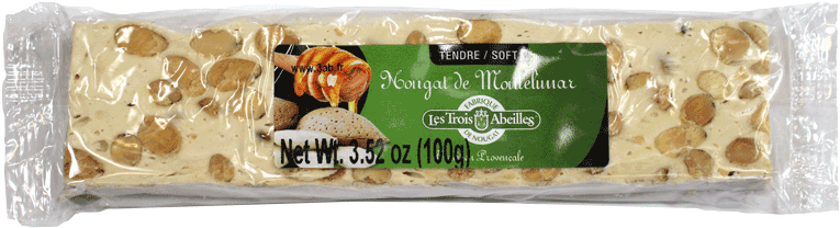 Trois Abeilles French Nougat Sampler Bars - 3 Abeilles Trois Abeilles - Soft Nougat Bar (900x900), Png Download