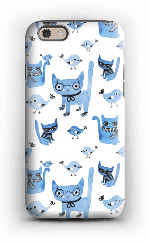 Cats & Birds Case Iphone 6s Tough - Bird (498x800), Png Download
