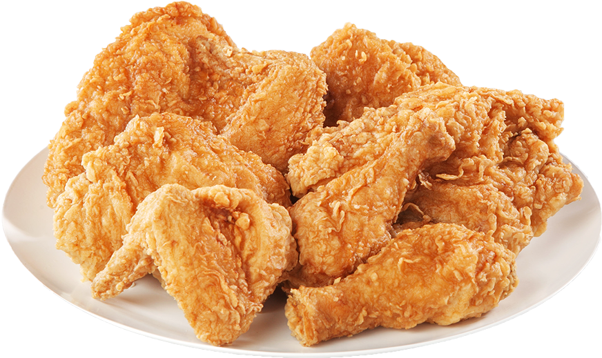 Breaded Bone-in Wings - Fried Chicken Kfc Png (1000x1000), Png Download