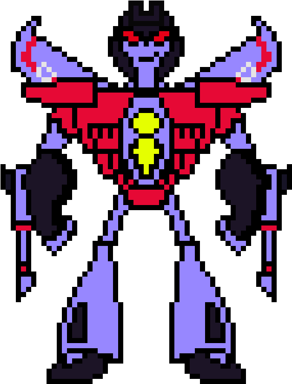 Transformers Animated Starscream - Minecraft Transformer Pixel Art (700x770), Png Download