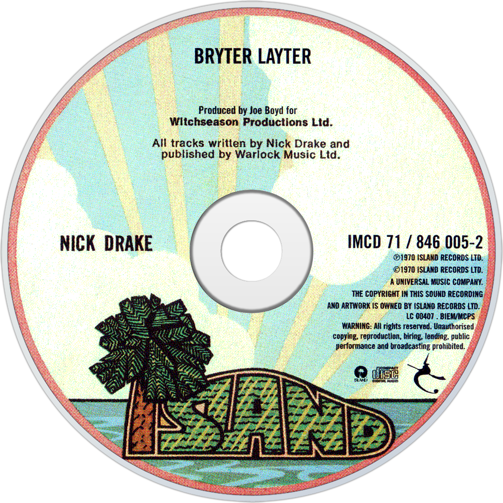 Nick Drake Bryter Layter Cd Disc Image - Feel Like Makin Love 45cat (1000x1000), Png Download